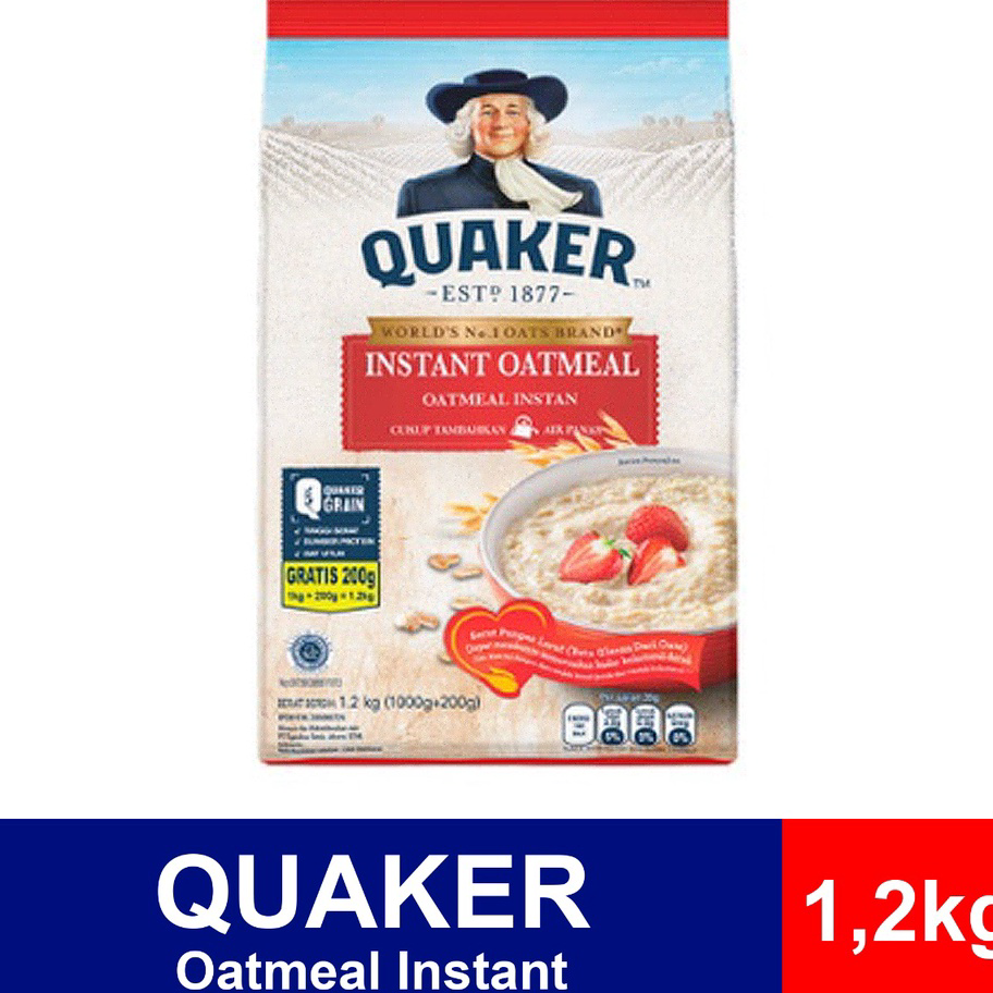 

Ready Stock Quaker Oatmeal Instant 1,2kg Exp Januari 2025 HALAL! PROMO! ➥☈✥