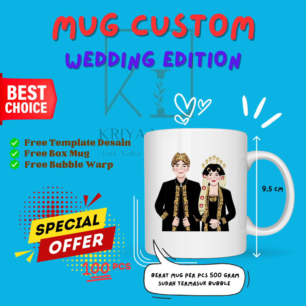 Souvenir Merchandise - Mug Wedding Eksklusif