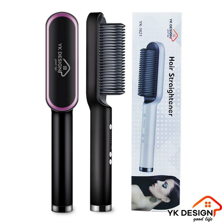 Murmerz6Z0l YK DESIGN YK-1621 Catok Sisir Pelurus Rambut Hair Straightener Curler 2 in 1 catokan sis