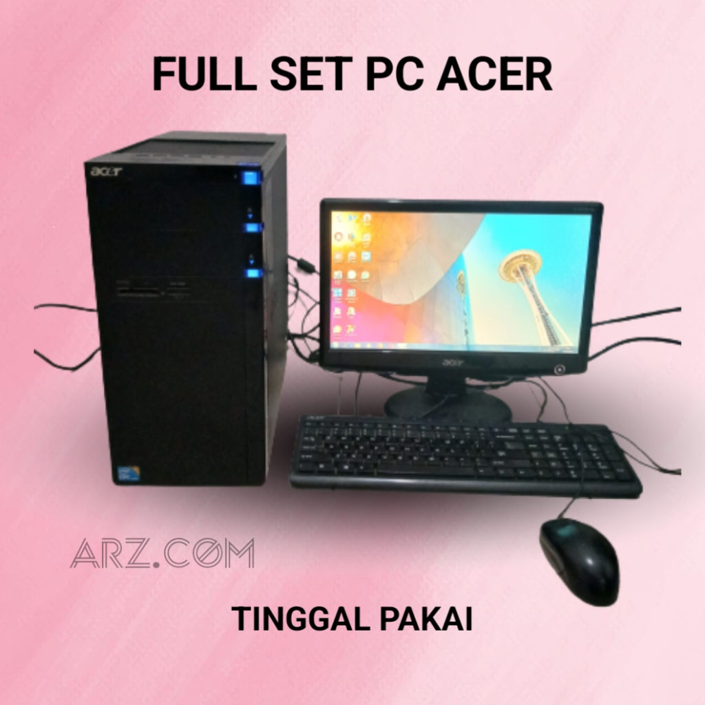KOMPUTER FULL SET PC ACER ASPIRE M1800 - M1900 (Monitor-Keyboard-Mouse) TINGGAL PAKAI