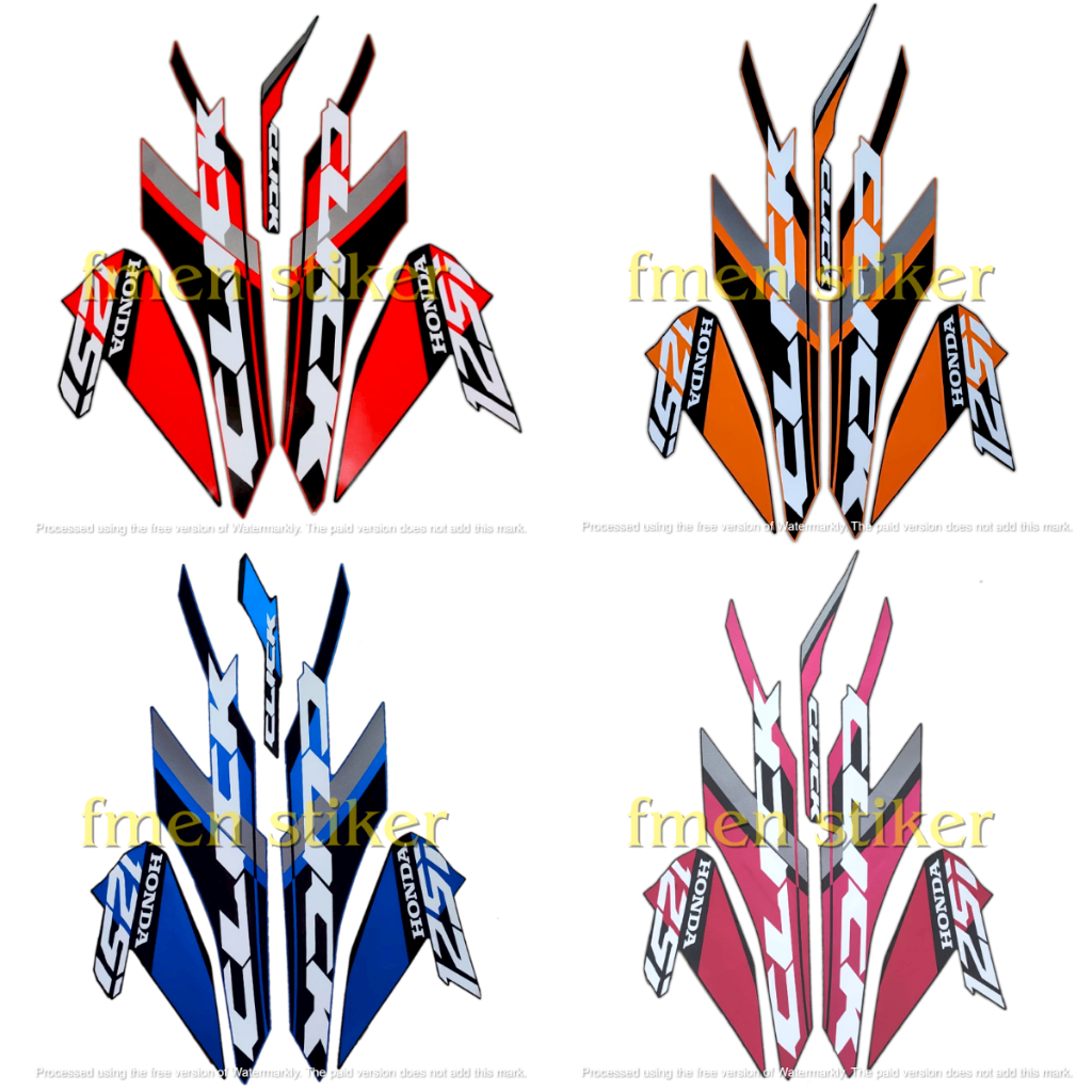 JUAL STIKER STRIPING LIS BODY MOTOR HONDA VARIO TECHNO 125 FI 2019 THAILAND FULLSET