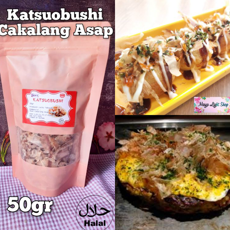 

Ready Stok Katsuobushi 50gr 25gr cakalang asap taburan takoyaki ikan serut fish flakes okonomiyaki bonito katsuo dashi