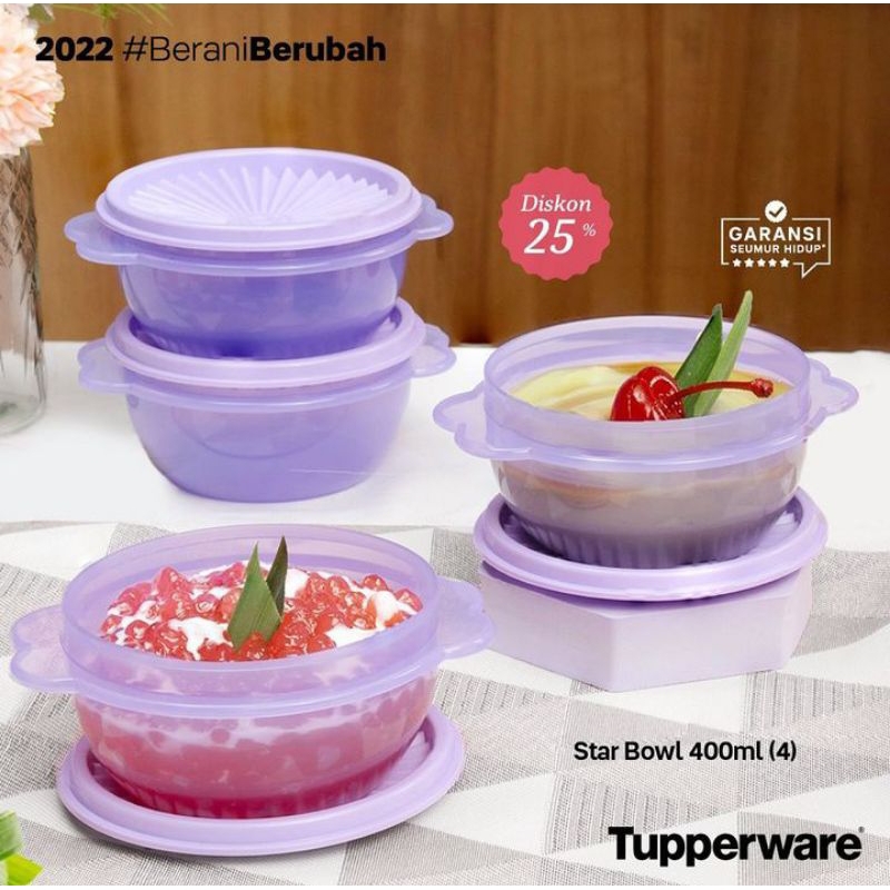 Star bowl tupperware / mangkuk tupperware ukuran 400 ml