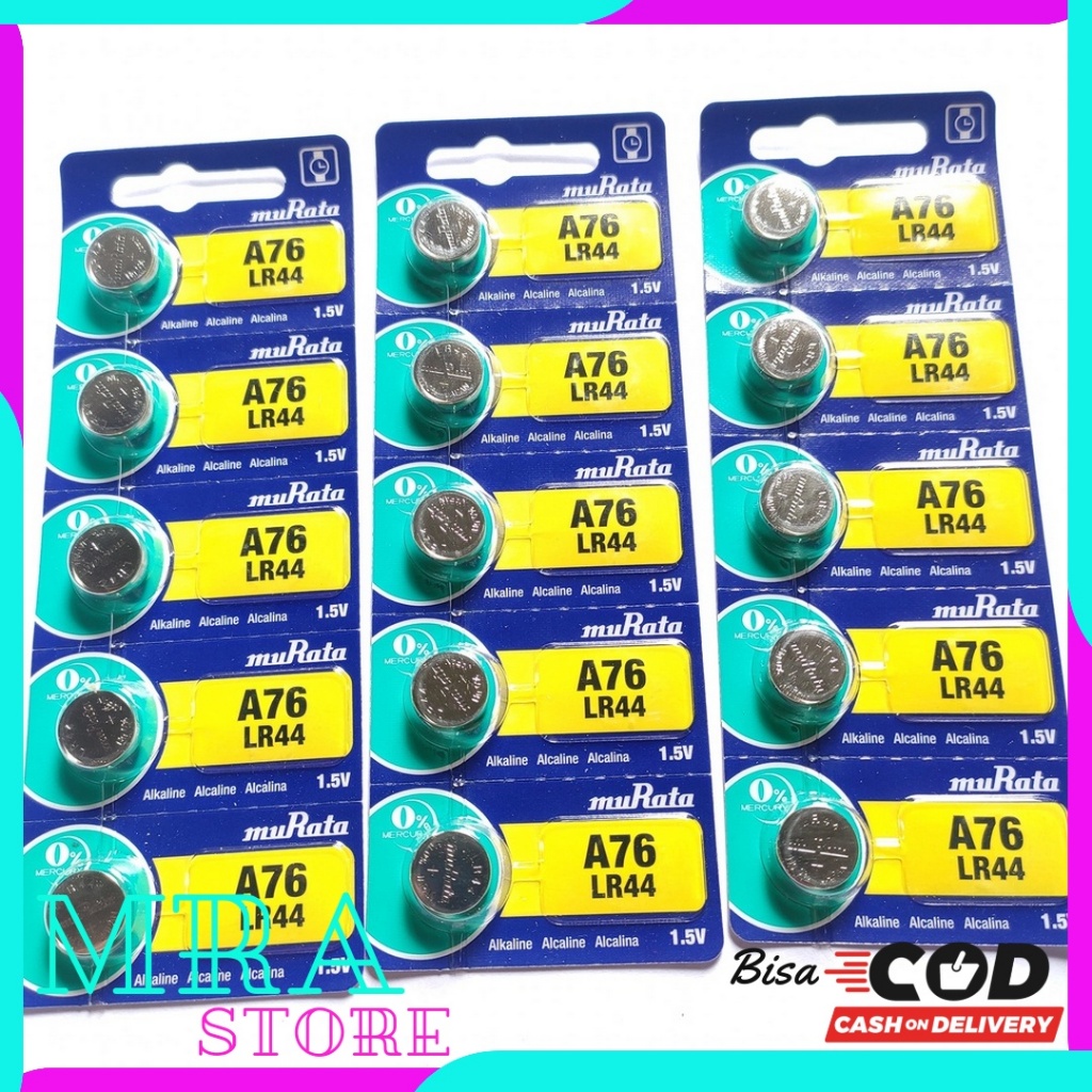 Baterai Batrei Batre Sony Murata A76 LR44 A 76 LR 44 Original Japan