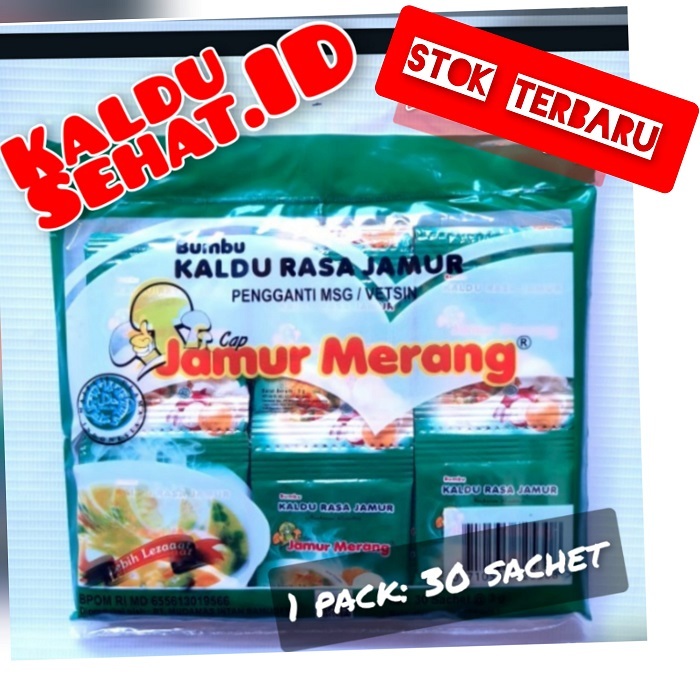 

Kaldu Alami Jamur Merang Rasa Jamur Original Kemasan Sachet 30 x 3 gr