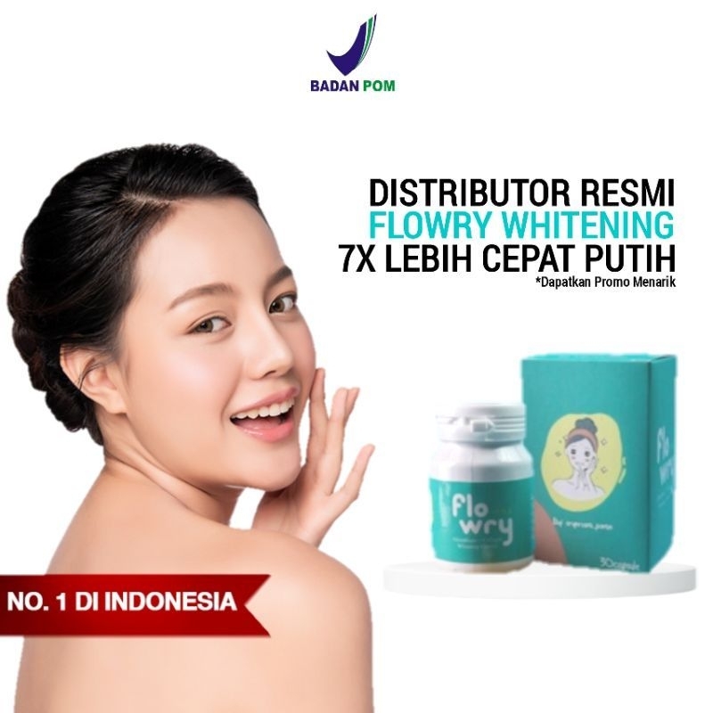 Pemutih Badan Flowry Whitening Capsule Kualitas Terbaik Dijamin Original