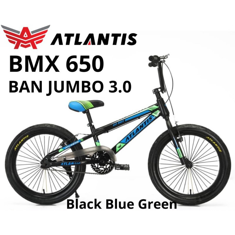 Sepeda Anak Cowok Bmx Unity 20 Inch ( Rem Cakram Ban Jumbo 3.0 ) & Bmx Atlantis Ban Jumbo Ukuran 20 