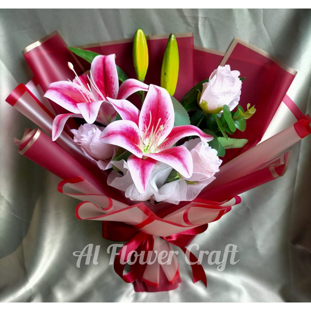 BUKET BUNGA LILY ARTIFICIAL