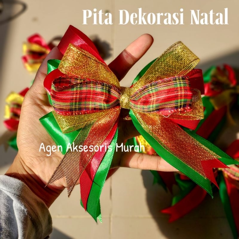 

Pita Hiasan Jumbo/Pita Jadi Dekorasi Natal 12cm