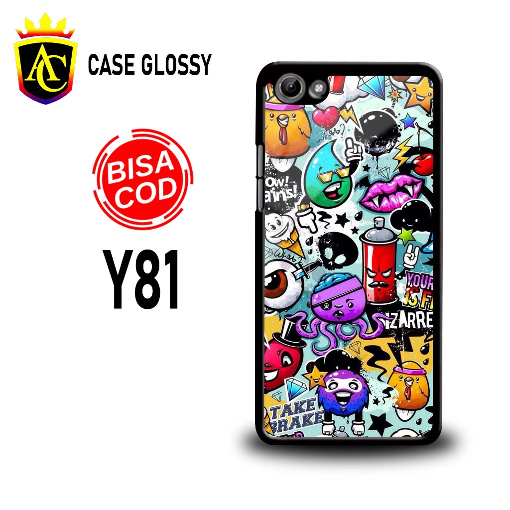 Case Vivo y81 Vivo y83 Vivo y93 Vivo y95 Vivo y91C Terbaru  - Hardcase 2d glossy - kesing hp - Hardc