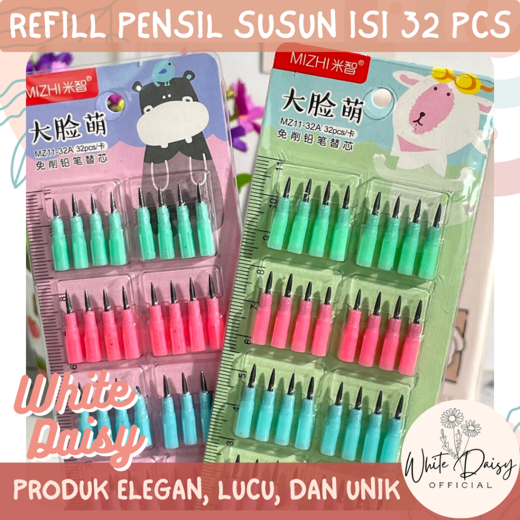 

Refill pensil susun isi 32 pcs premium warna pastel imut lucu unik