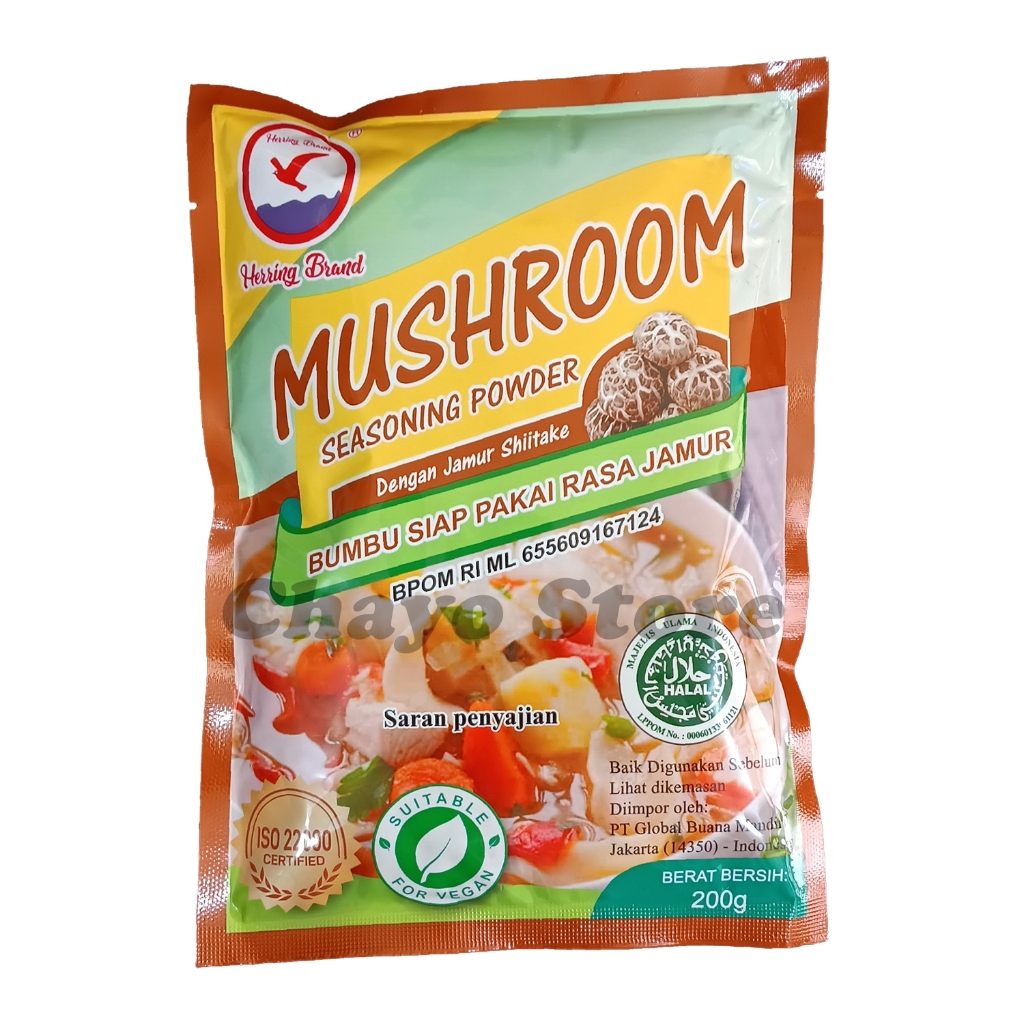 

Kaldu Jamur Herring 200 gr x 2 Pack / Penyedap Rasa Jamur Shitake 200