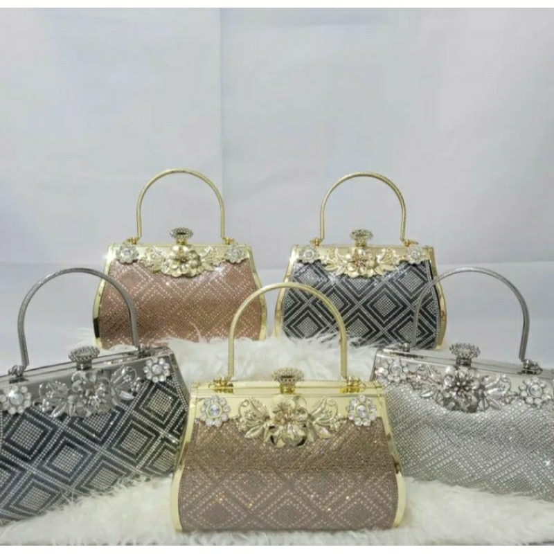 tas pengantin farnel 2914 mg brown gold
