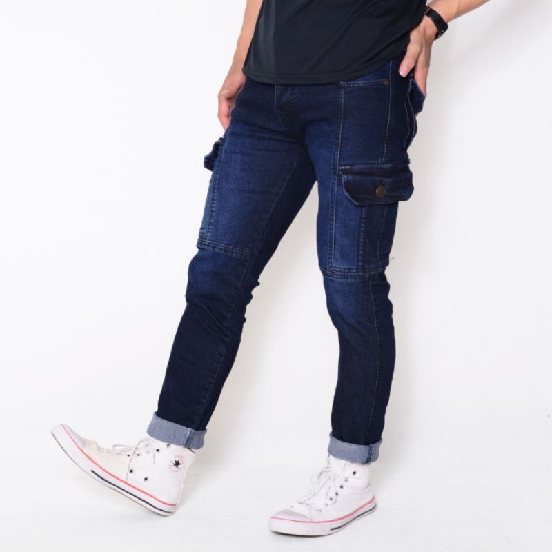 Celana Jeans Cargo Pria - Celana Jeans Cargo - Celana Cargo Jeans - Celana Jeans Cargo Panjang Pria 