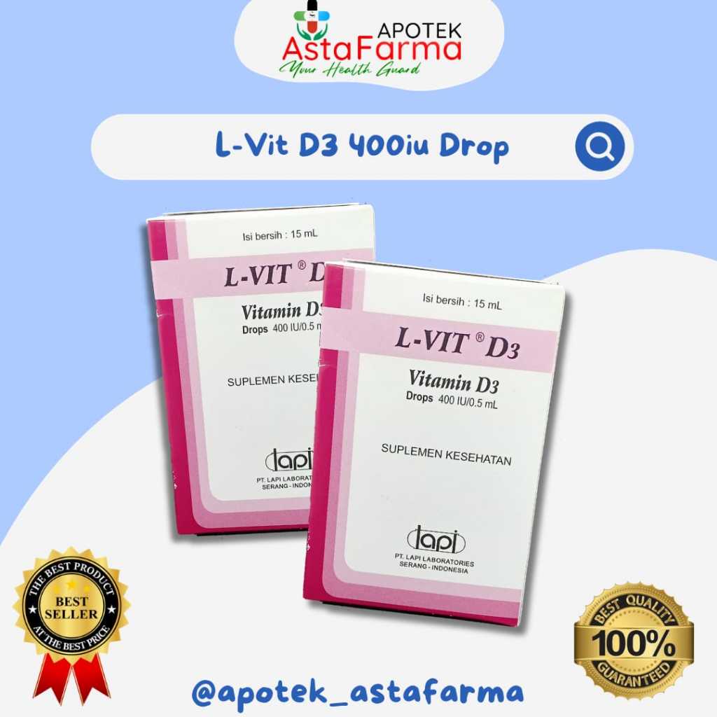 L-VIT D3 DROP VITAMIN D UNTUK BAYI DAN ANAK 15ml