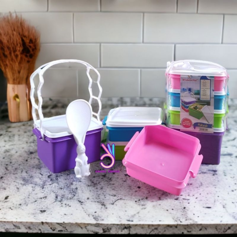 Rantang Hokaido susun 3 + sdk NP / Rantang Hokaido S-4 + sdk NP