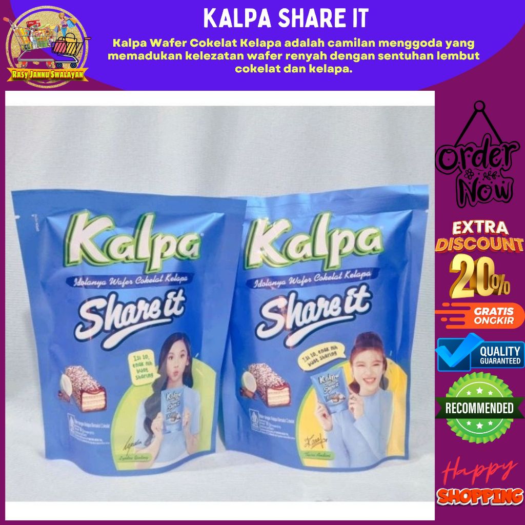 

KALPA WAFER COKLAT KELAPA SHARE IT POUCH ISI 10 x 9gr