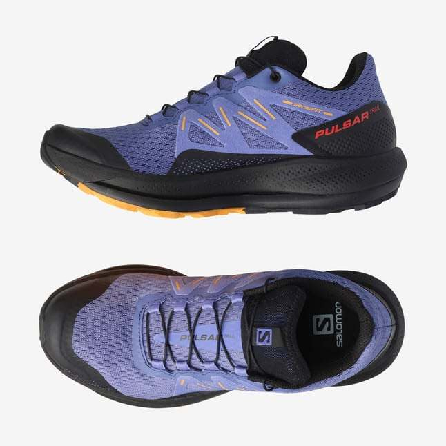 SEPATU LARI WOMENS TRAIL RUNNING SALOMON PULSAR TRAIL velvet morning