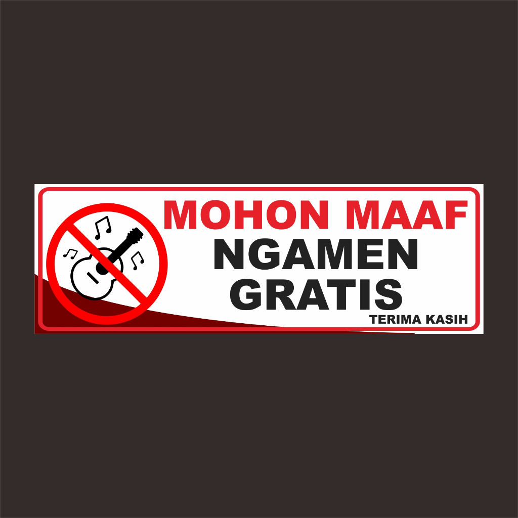 

stiker dilarang ngamen (stikervinyl)