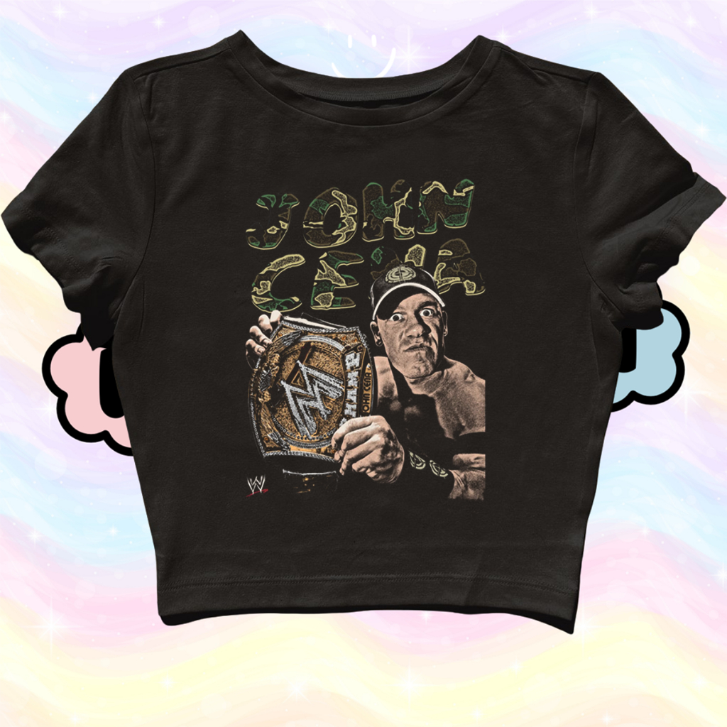 STARPERSON | CROP TOP JOHN CENA WWE | GRUNGE | Y2K | METAL | VINTAGE | ANIME | BAND | KPOP | ROCK | 