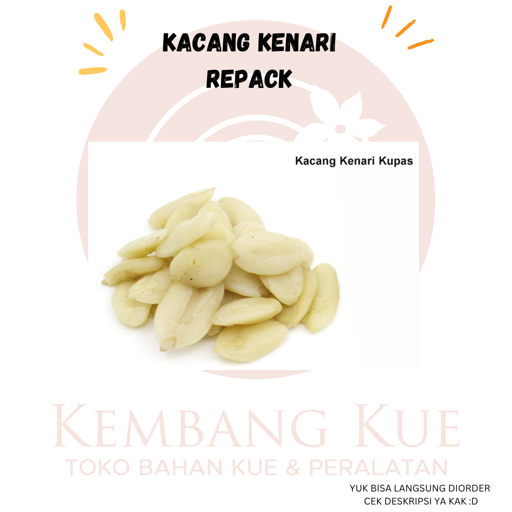 Kacang Kenari 100 gram / kacang kenari kupas utuh / kenari mentah