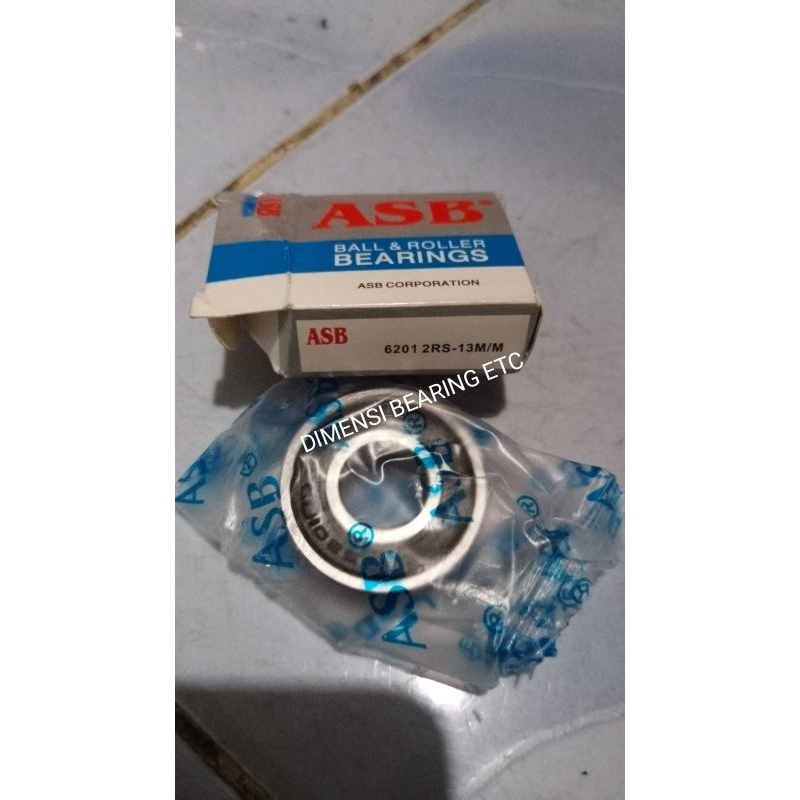 BALL BEARING 6201-2RS/13 ASB SPECIAL BORE DIAMETER 13MM
