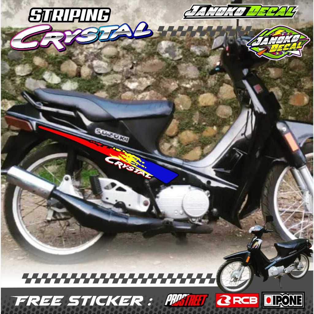 STRIPING VARIASI SUZUKI CRYSTAL / STICKER LIST MOTOR SUZUKI CRYSTAL
