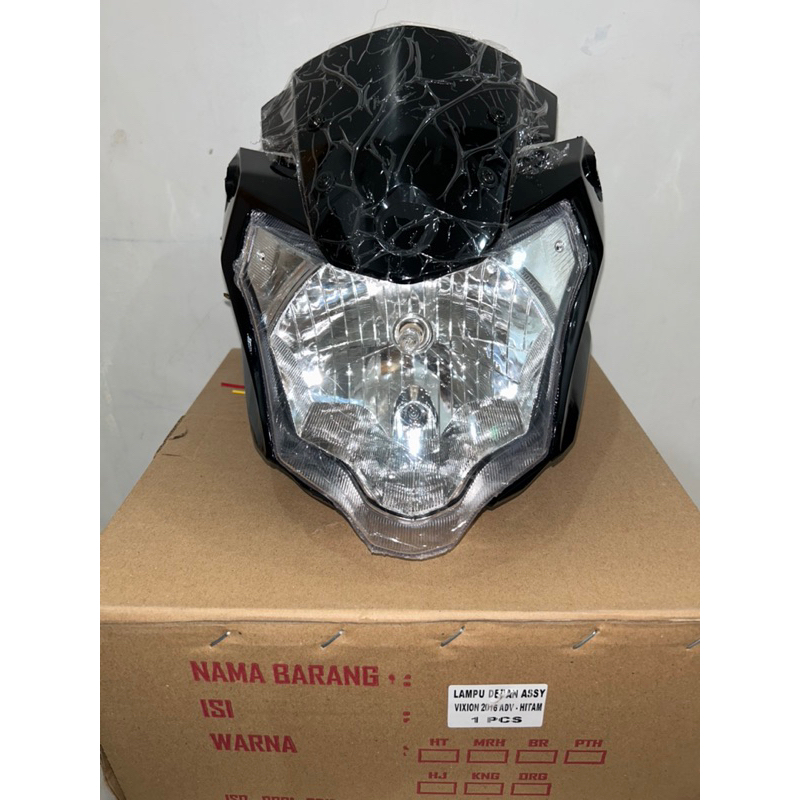 LAMPU DEPAN KOMPLIT VIXION 2016 Advan (HITAM PUTIH MERAH)
