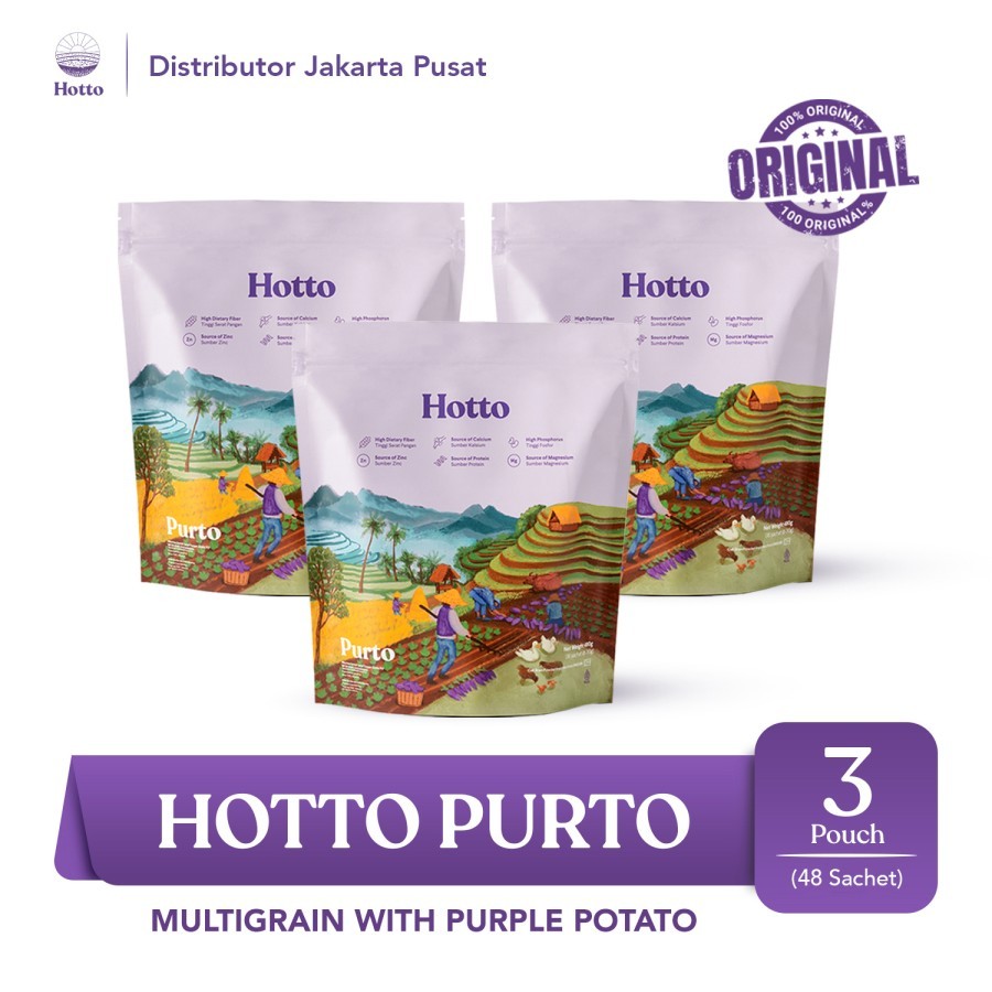 

Hotto Purto Superfood Multigrain dengan Ubi Ungu - 3 Pouch (48 Sachet)