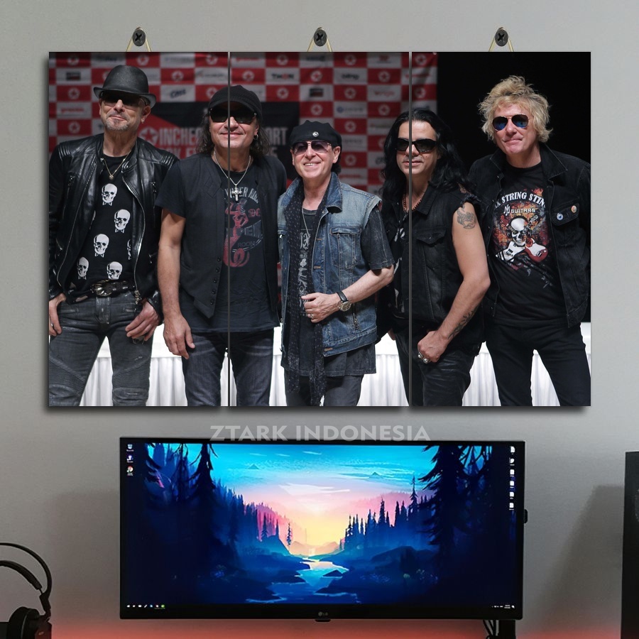 Hiasan Dinding Dapur Band Gambar Scorpion 45X30 Multipanel / Ztark Indonesia/ Hiasan Kamar Aesthetic