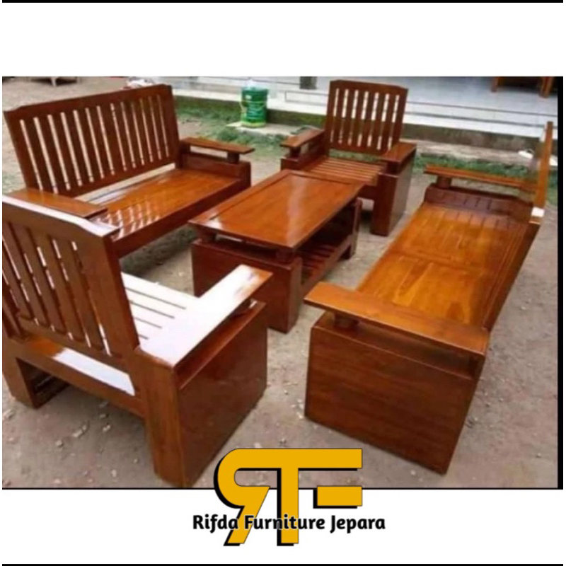 Kursi Tamu Minimalis Jati Jari Bola 3211