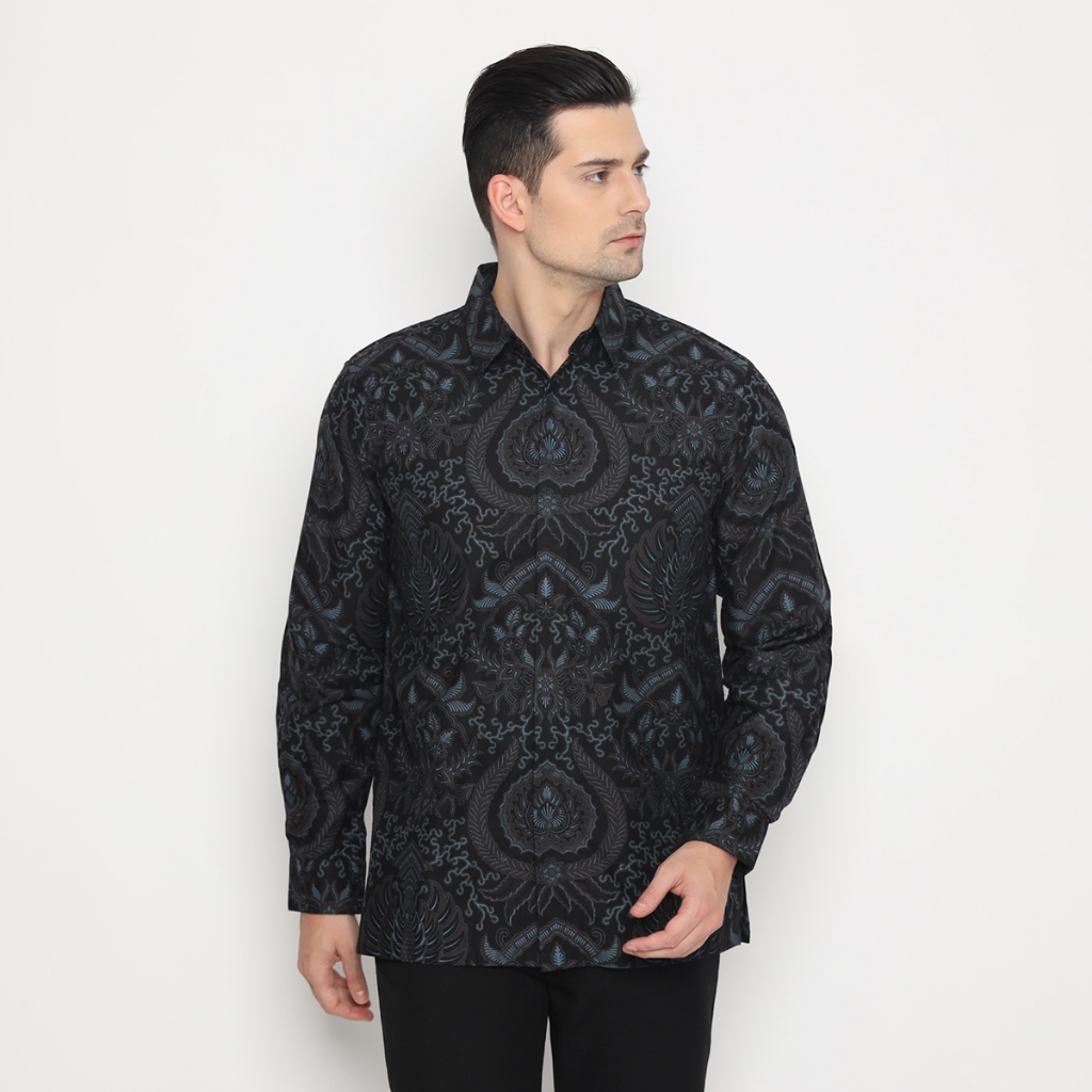 Hadinata Batik Premium Kemeja Batik Pria Lengan Panjang Furing Surya Swati