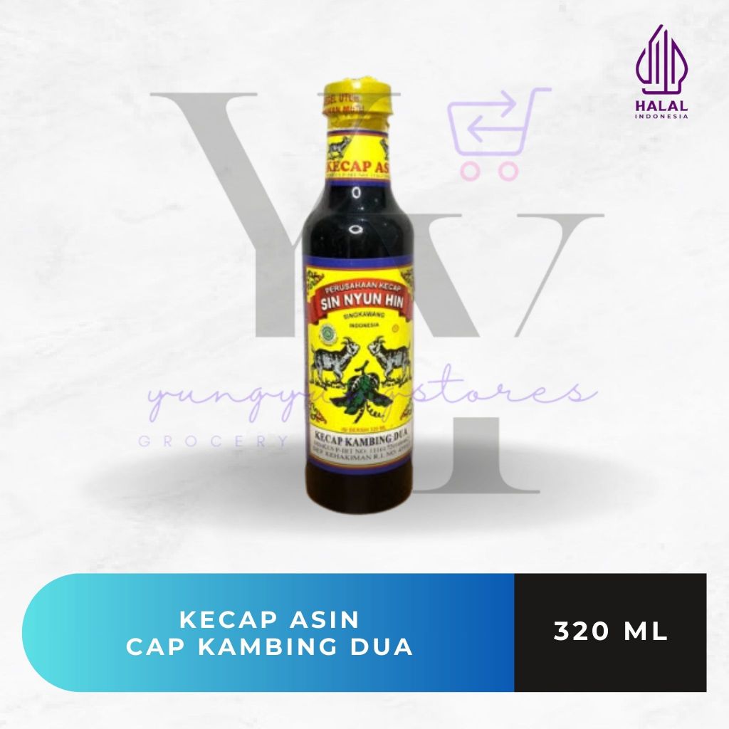 

[KECIL] Kecap Asin Singkawang Kalimantan Cap Kambing Kembar / Dua 320 ml