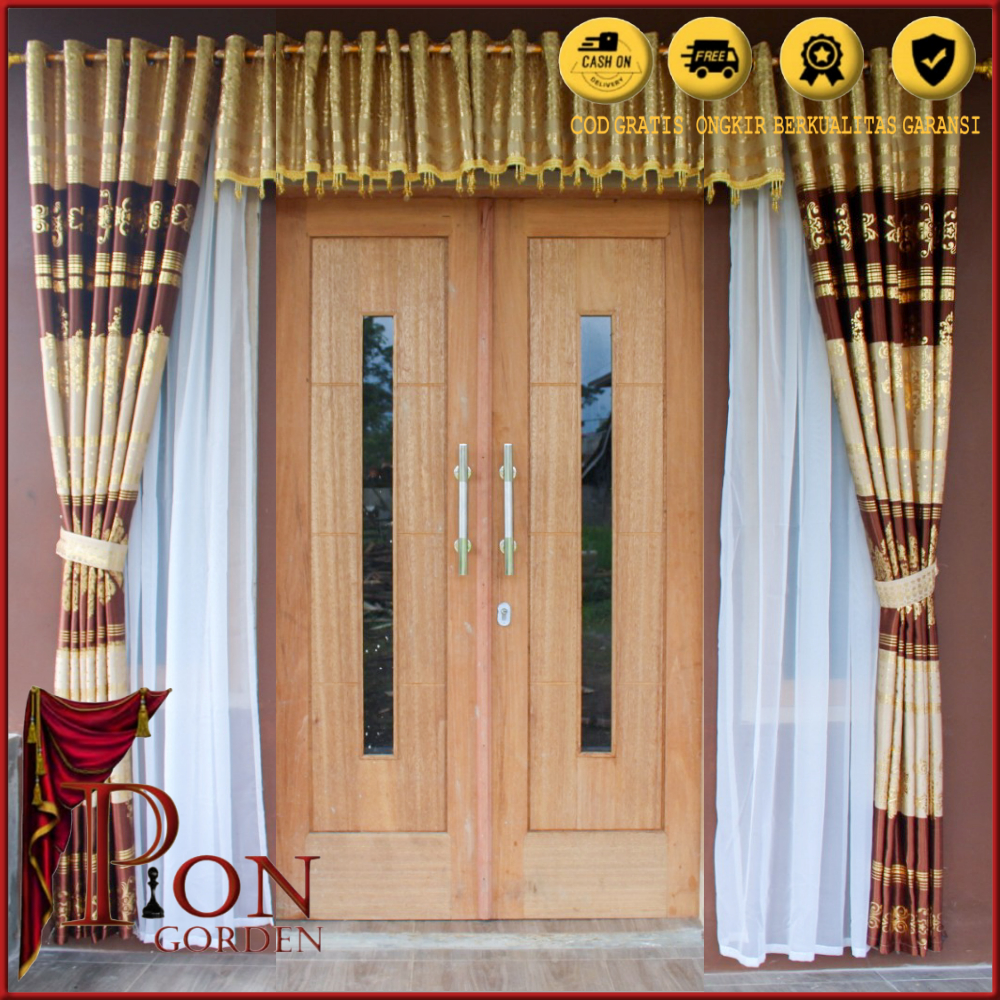 Gorden jendela pintu full satu set terbaru kain tebal blackout import tahan lama minimalis murah mew