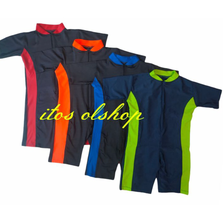 Diskon Promo Baju Renang Anak  3-12 Tahun Diving Pendek Polos Laris