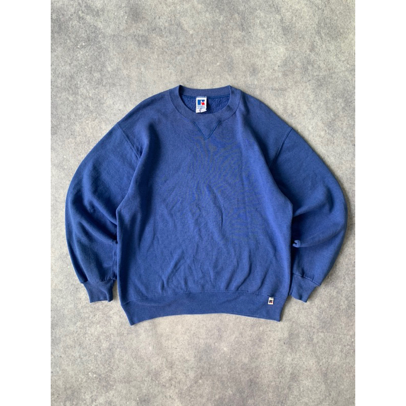 1990s Russell Athletic Blank Sweatshirt Royal Blue