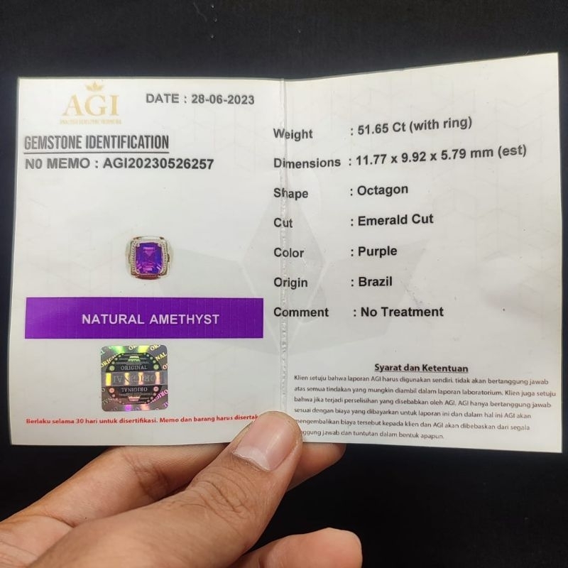 BATU KECUBUNG AMETHYST BRAZIL ASLI NATURAL BERSERTIFIKAT TOP QUALITY SIAP PAKAI