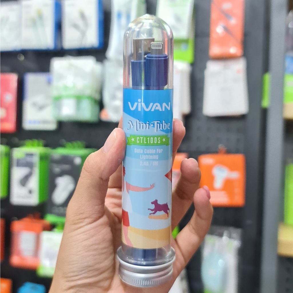 VIVAN Kabel Data Lightning CTL100S Charger iPhone Fast Charging 2.4A