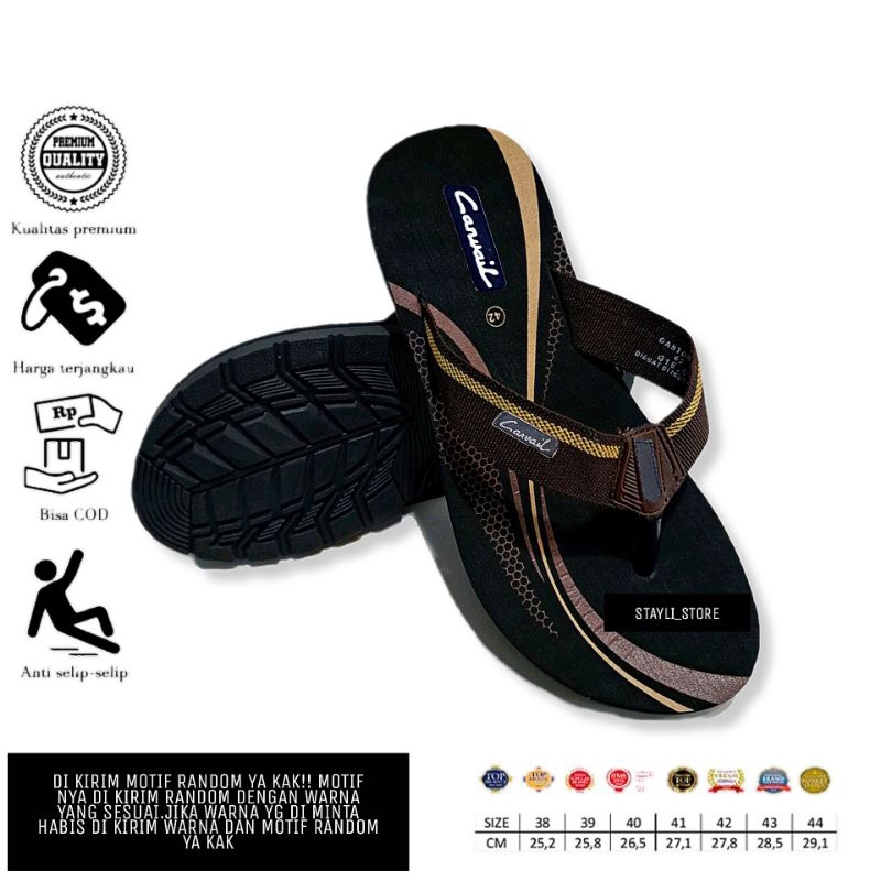 CARVAIL sandal jepit pria dan wanita sandal pria karet empuk murah sandal carvil pria
