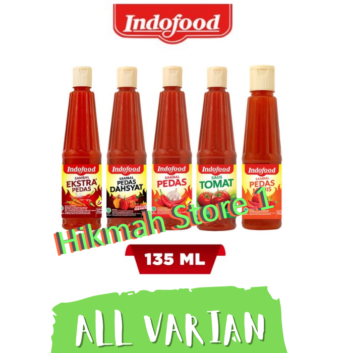 

INDOFOOD SAOS SAMBAL 135 ML - SAUS SAMBAL ASLI (EXTRA PEDAS / PEDAS)