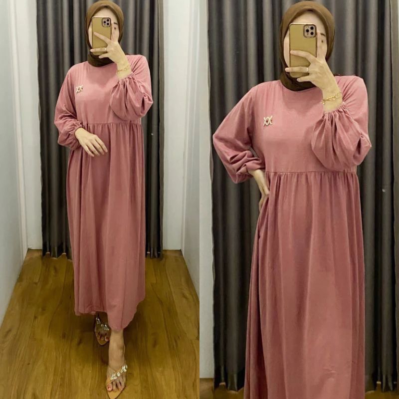 BALENA MIDI DRESS| BALENA MIDI DRESS KAOS COMBED|BALENA MIDI DRESS KAOS POLOS|BALENA MIDI DRESS KAOS