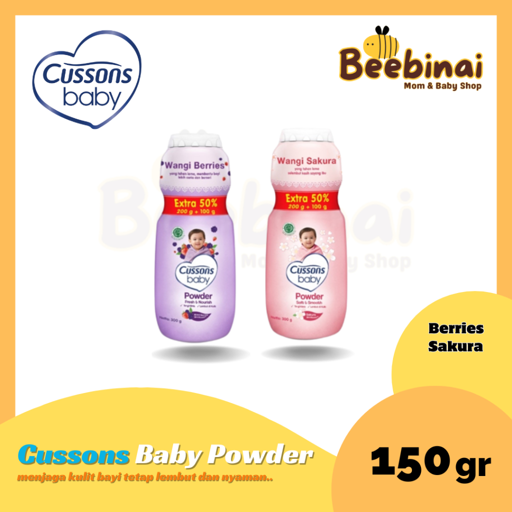 Beebinai - Cussons Baby Powder / Sakura / Berries - Bedak Bayi