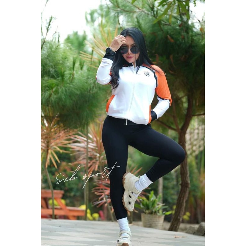 Pakaian Olahraga Wanita Ori Sxb Sport Jaket dan Legging