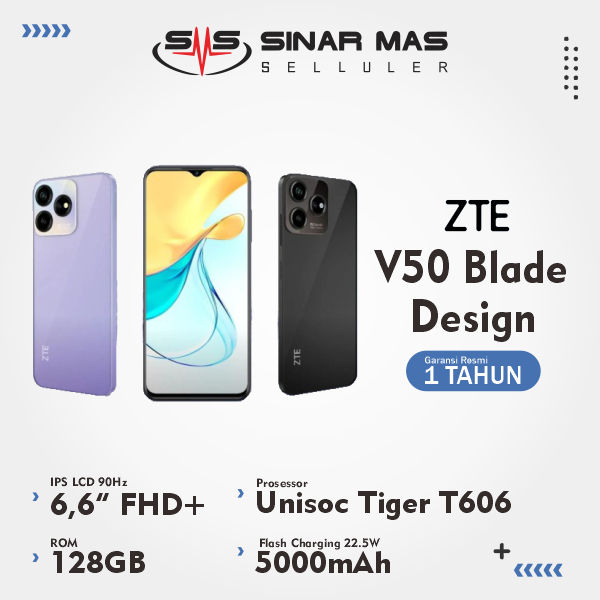 ZTE V50 Blade Design Smartphone [8GB/128GB] New Garansi Resmi