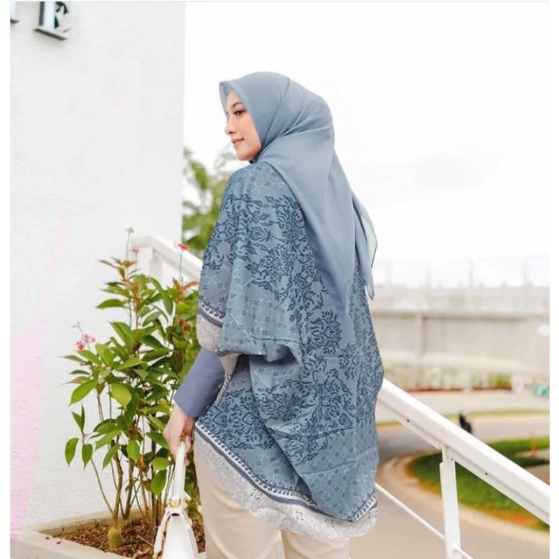 OUTER SCARF BY DENI SHOP CARDIGAN HIJAB MOTIF ANGGREK OUTER SCARF HIJAB