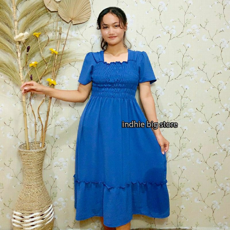 GROSIR Dress Crinkle Airflow Premium / Dress Midi Korea Terbaru