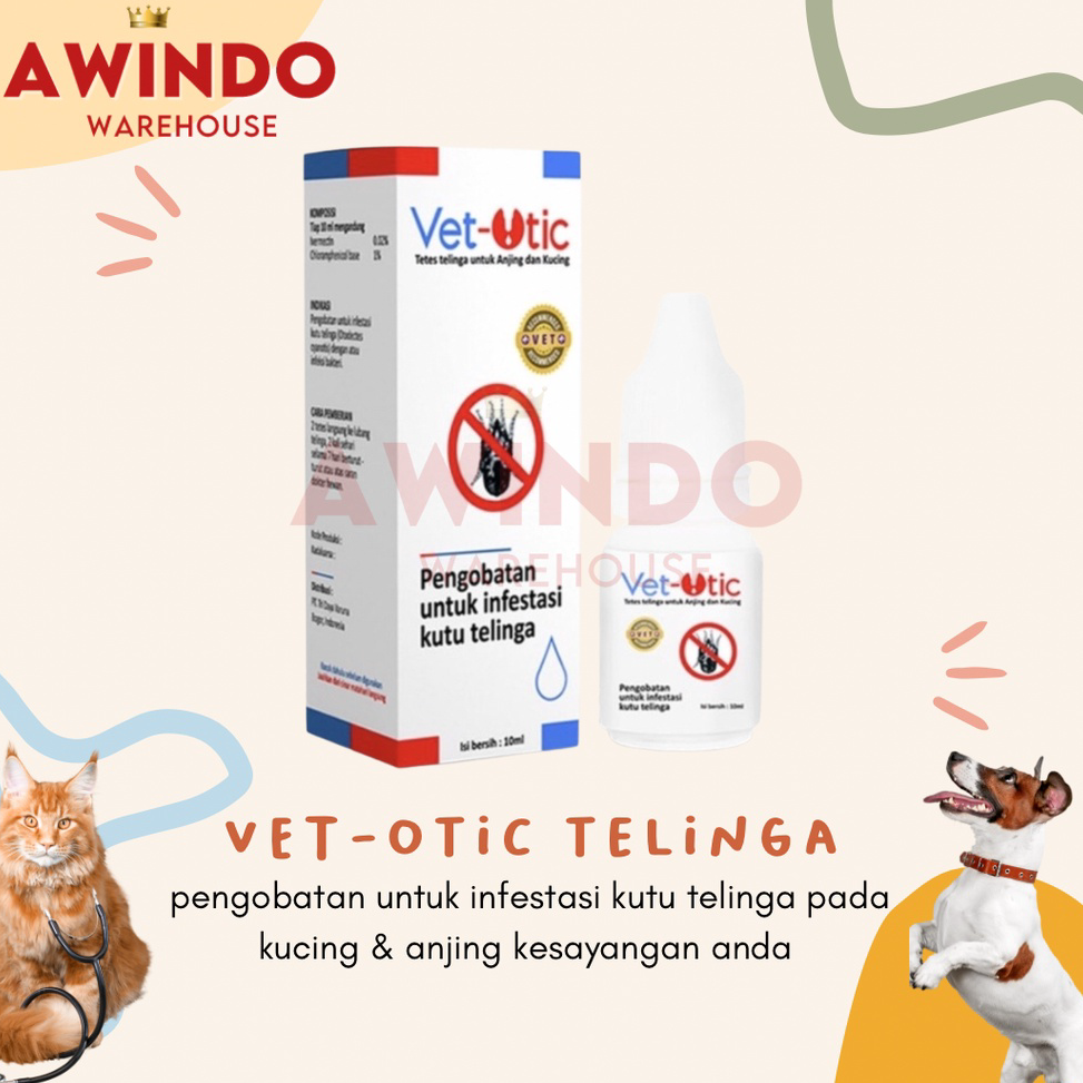 Penawaran Terbaik  VEO-TIC - Veo Tic Obat Tetes Radang Kutu Luka Telinga Kucing Anjing Kelinci Veoti