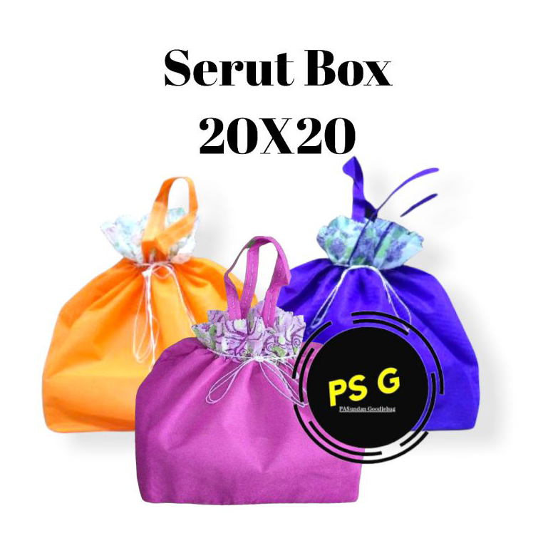 

10.10 HARGA GROSIR Tas box nasi hajatan/spunbond /serut 20x20(Lusin)
