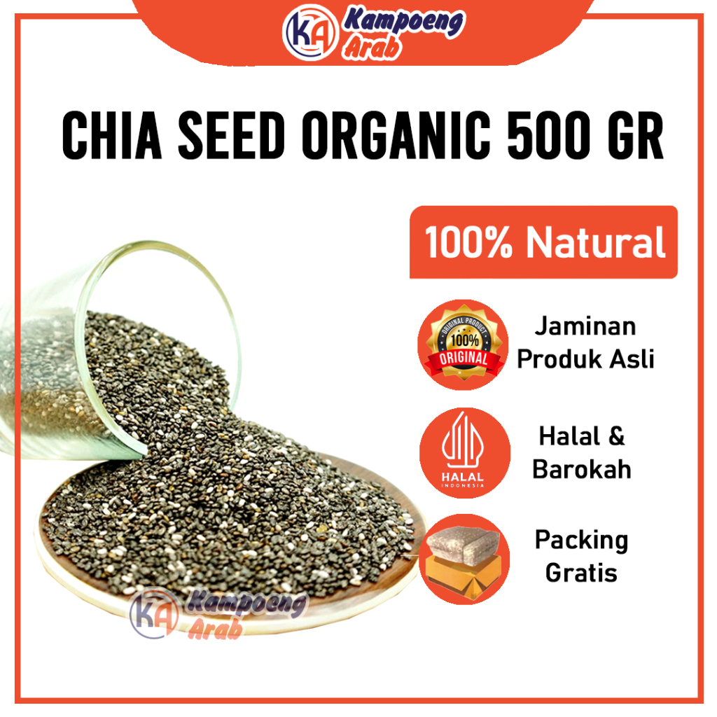 

Organic Black Chia Seed 500Gr Premium Rasa Nikmat Dijamin Bersih Higienis Untuk Diet Ketogenic