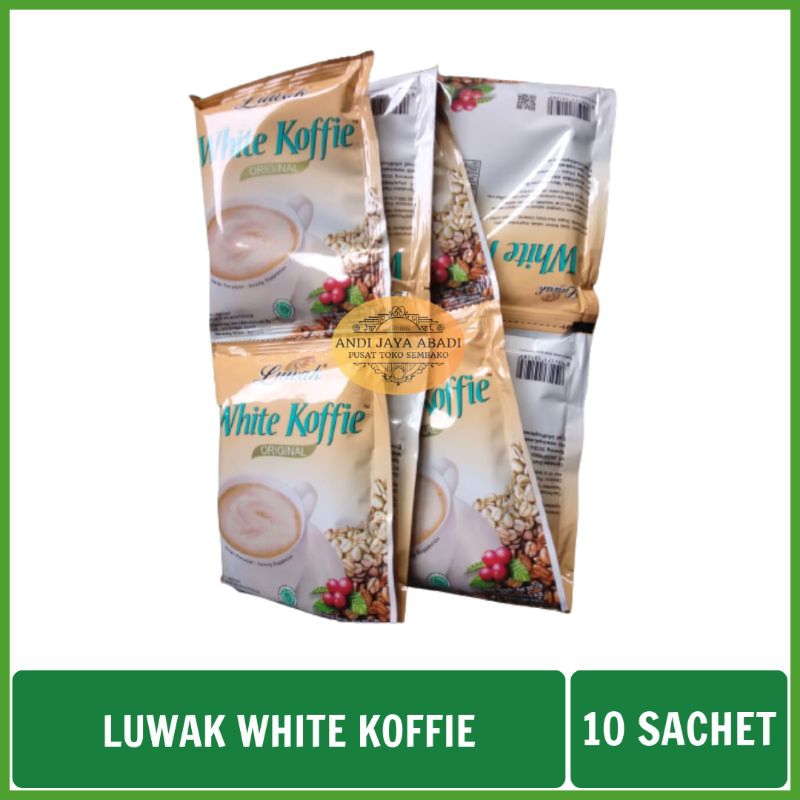 

Kopi Luwak White Koffie Kopi Luwak Instan 3in1 (1 Renceng / 10 Sachet)